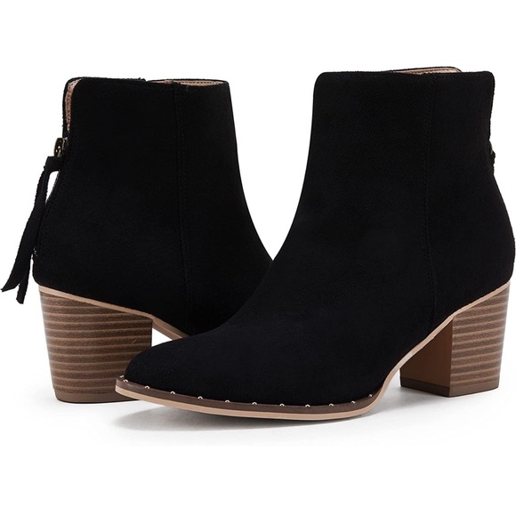 Women’s Black Booties - Picture 1 of 7